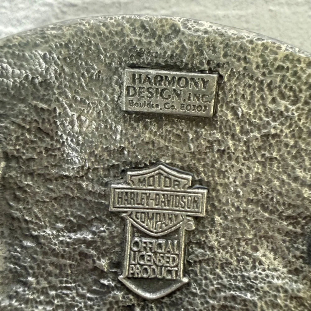 Vtg 1992 Harley Davidson Belt Buckle Dreamcatcher Eagle Feathers Pewter U-88 USA